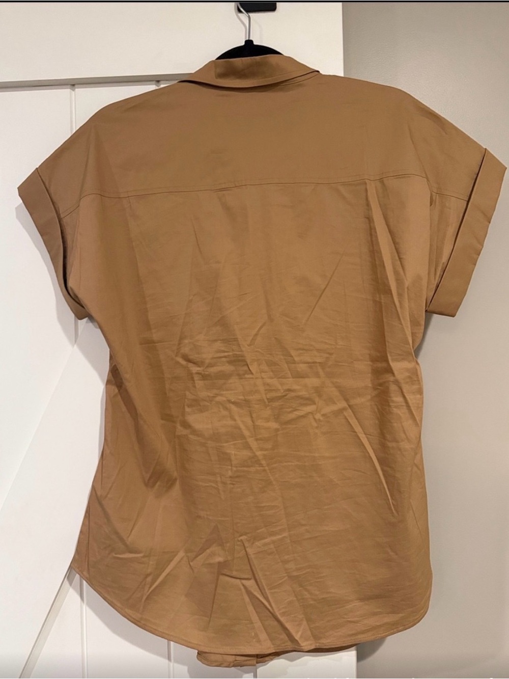 Lauren Ralph Lauren Tan Button-Front Twist Waist Shirt - Picture 5 of 5